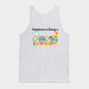 Happiness Is Being A Nona Summer Beach Happy Mother's Tank Top